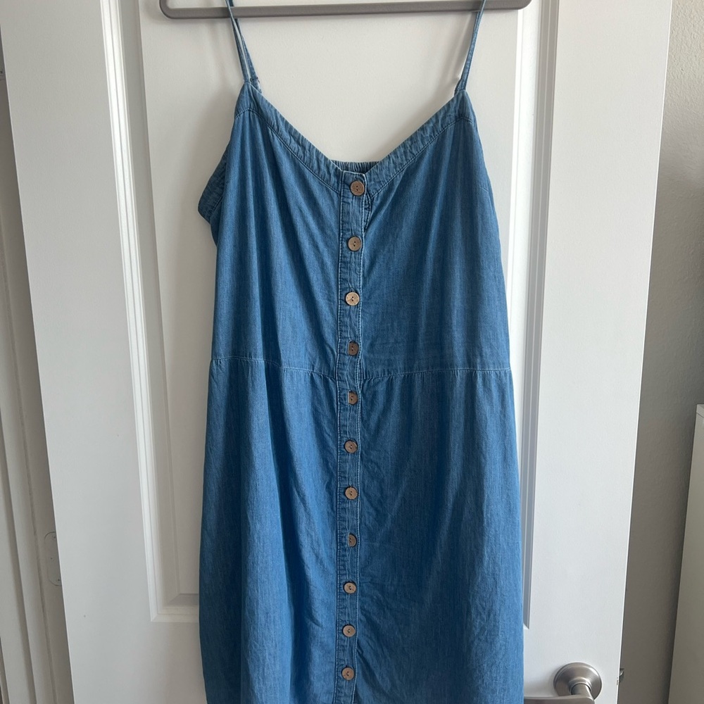 Maurices Light Blue Denim Dress